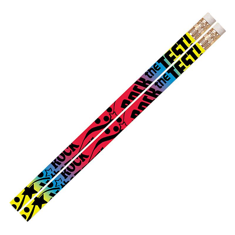 Rock The Test Motivational Pencil, Pack of 12