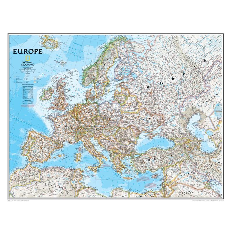 Europe Wall Map, 34