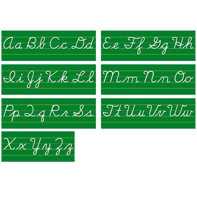 Contemporary Cursive Alphabet Lines Bulletin Board Set