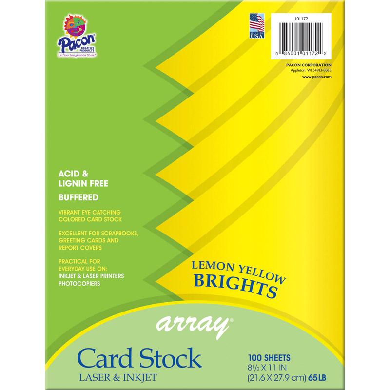 Card Stock, Lemon Yellow, 8-1/2