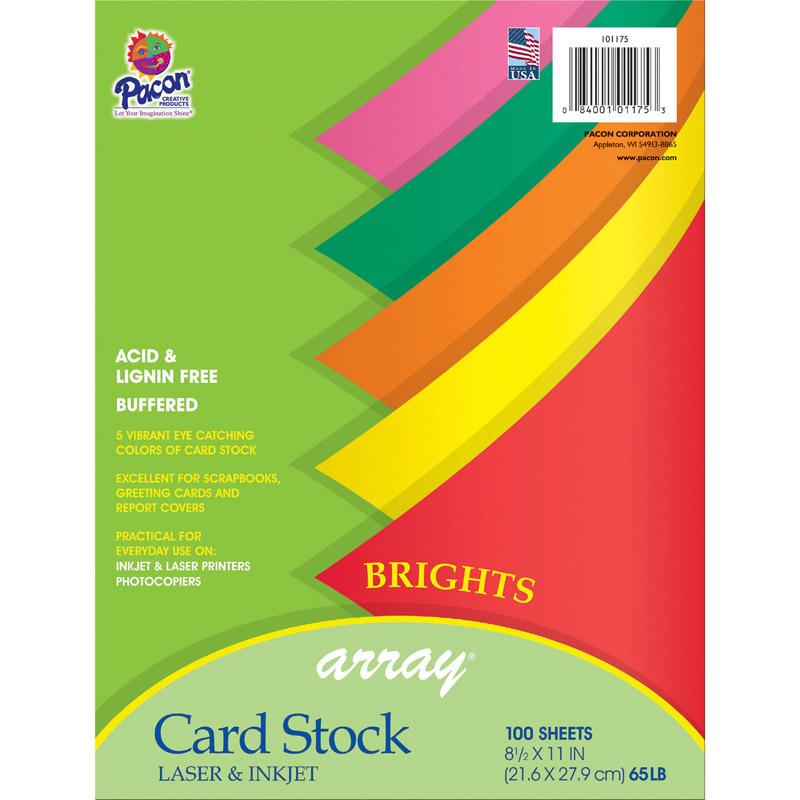 Pacon Laser Print Printable Multipurpose Card Stock - 10% Recycled - Letter - 8 1/2