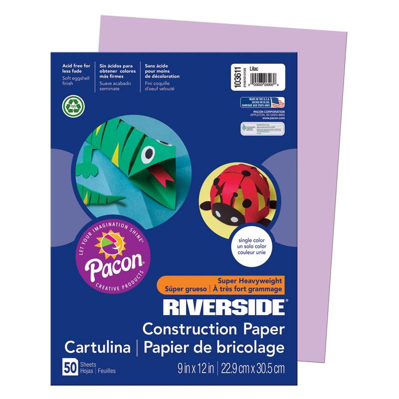 Riverside 3D™ Construction Paper, Lilac, 9