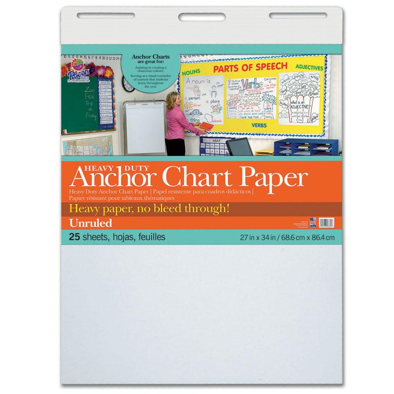 Pacon Heavy-duty Anchor Chart Paper - 25 Sheets - Plain - Unruled - 27