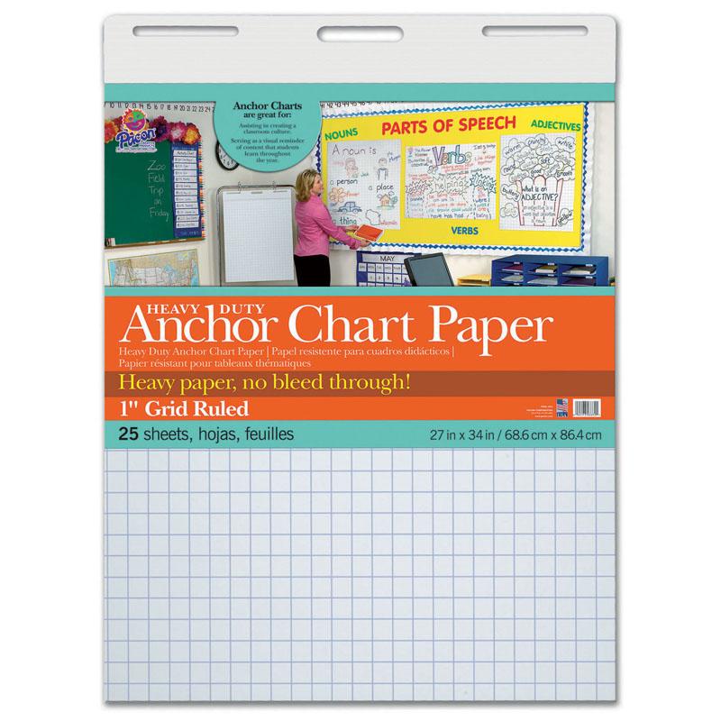 Pacon Heavy Duty Anchor Chart Paper - 25 Sheets - Grid Ruled - 1