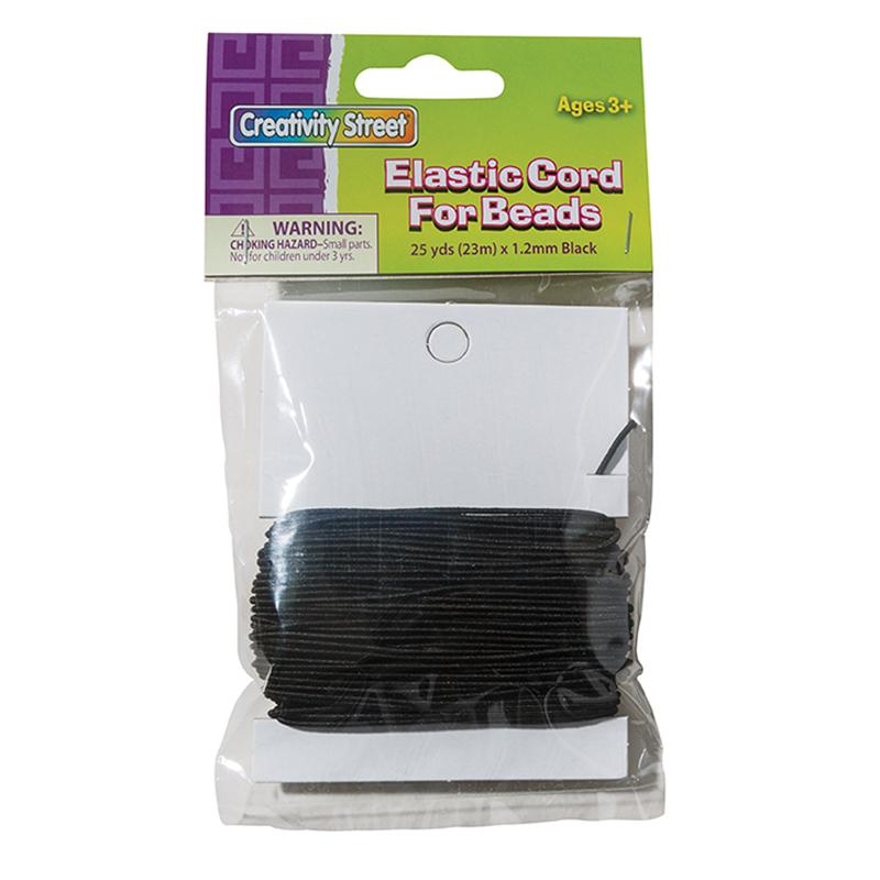 Black Elastic Cord, 1.2 mm x 25 yds., 1 Count