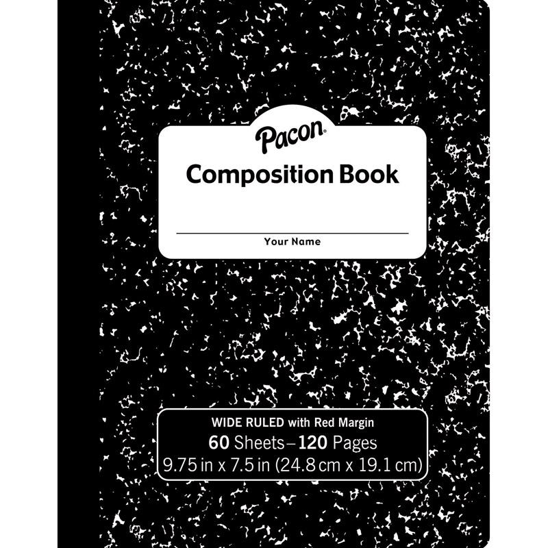 Pacon Composition Book - 60 Sheets - Wide Ruled - 0.38