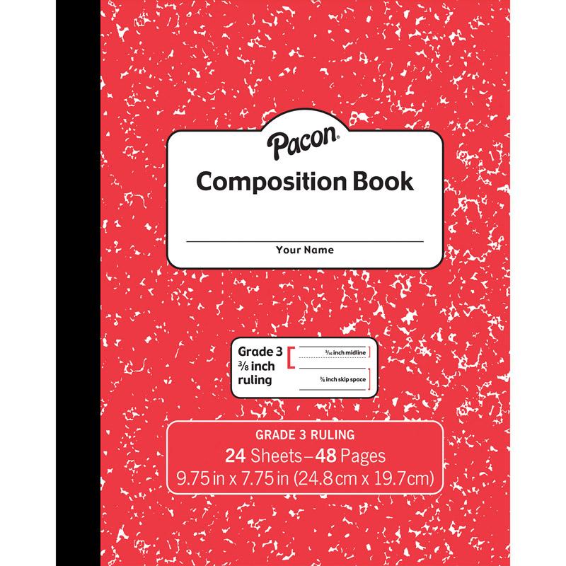 100 Ct. 9-3/4 x 7-1/2, Primary Journal Marble Composition Book