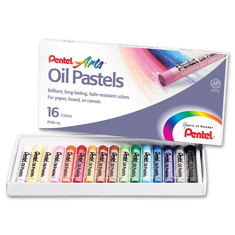 Pentel Arts Oil Pastels - Assorted - 16 / Set