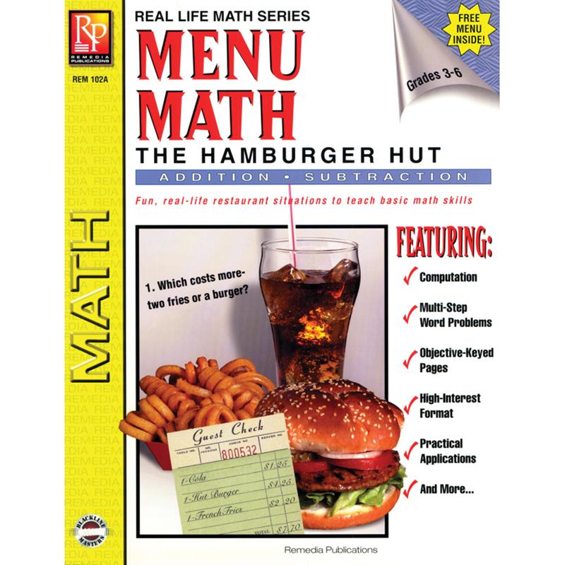 Menu Math, The Hamburger Hut Book, Addition & Subtraction