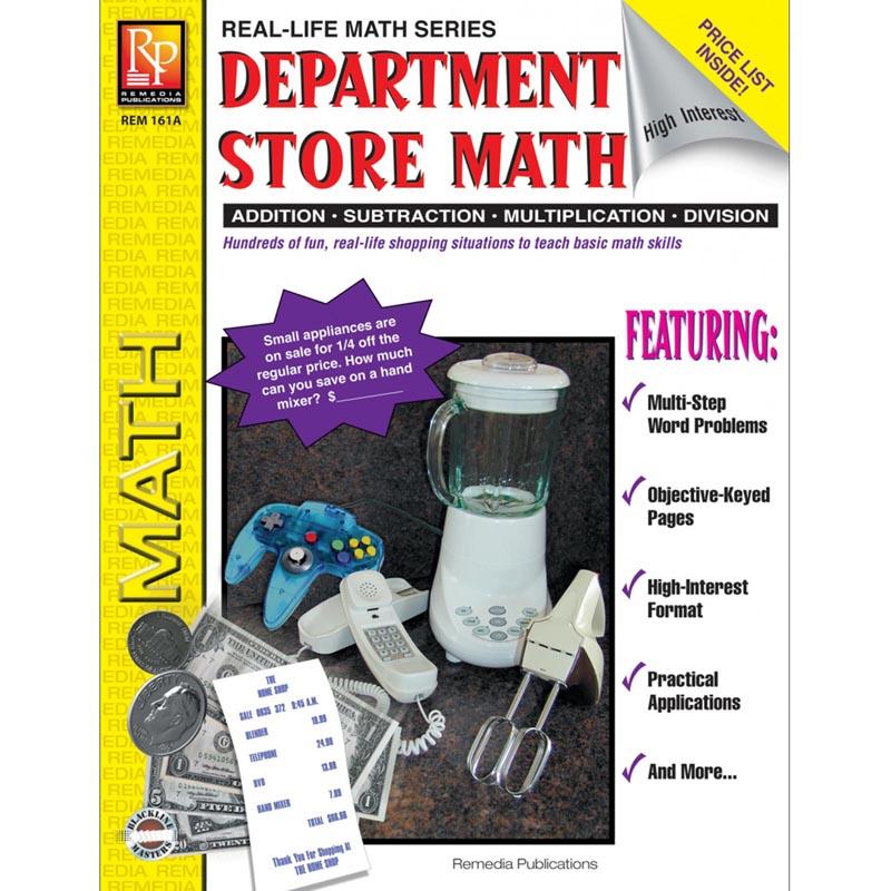  Department Store Math Activity Book, Grades 4- 8