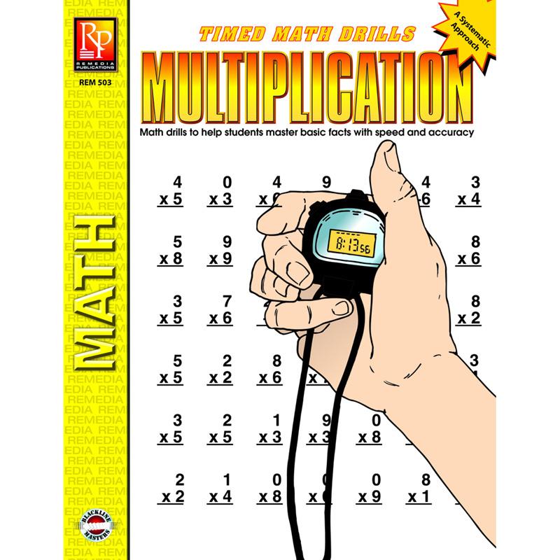 Multiplication Timed Math Drills Book