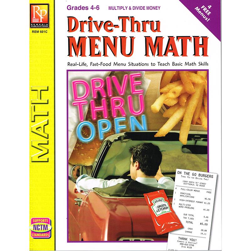  Drive- Thru Menu Math : Multiply & Divide Money