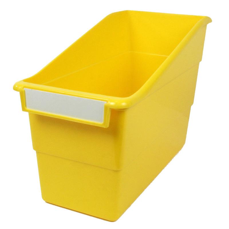 Shelf File with Label Holder, Standard, Yellow