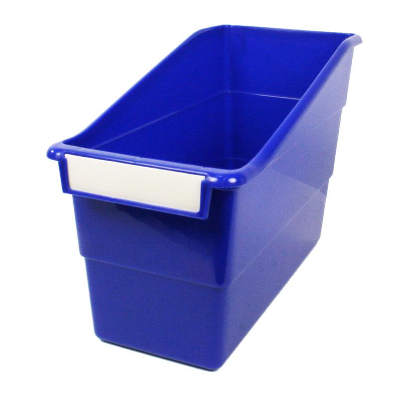 Shelf File with Label Holder, Standard, Blue