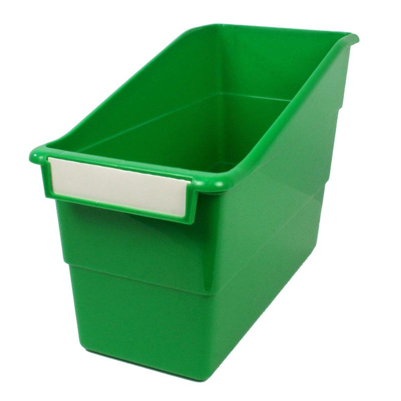 Shelf File with Label Holder, Standard, Green