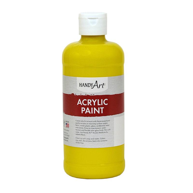 Acrylic Paint 16 oz, Chrome Yellow