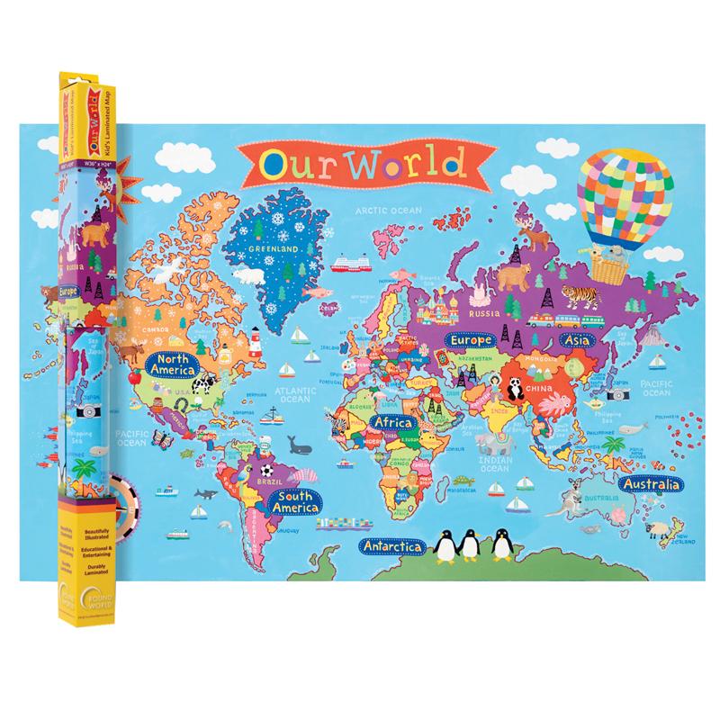 Kid's Wall Map, World, 24