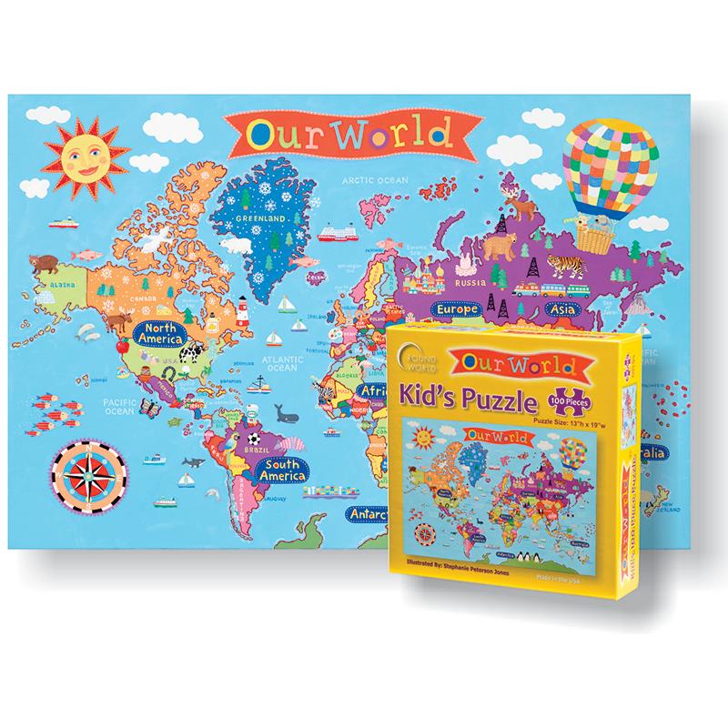 Kid's Jigsaw Puzzle, World