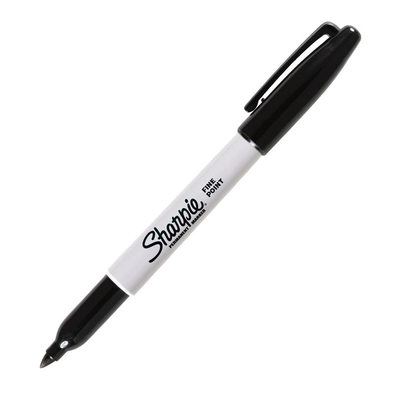  Sharpie Pen- Style Permanent Marker - Fine Marker Point - Black Alcohol Based Ink - 12/Pk