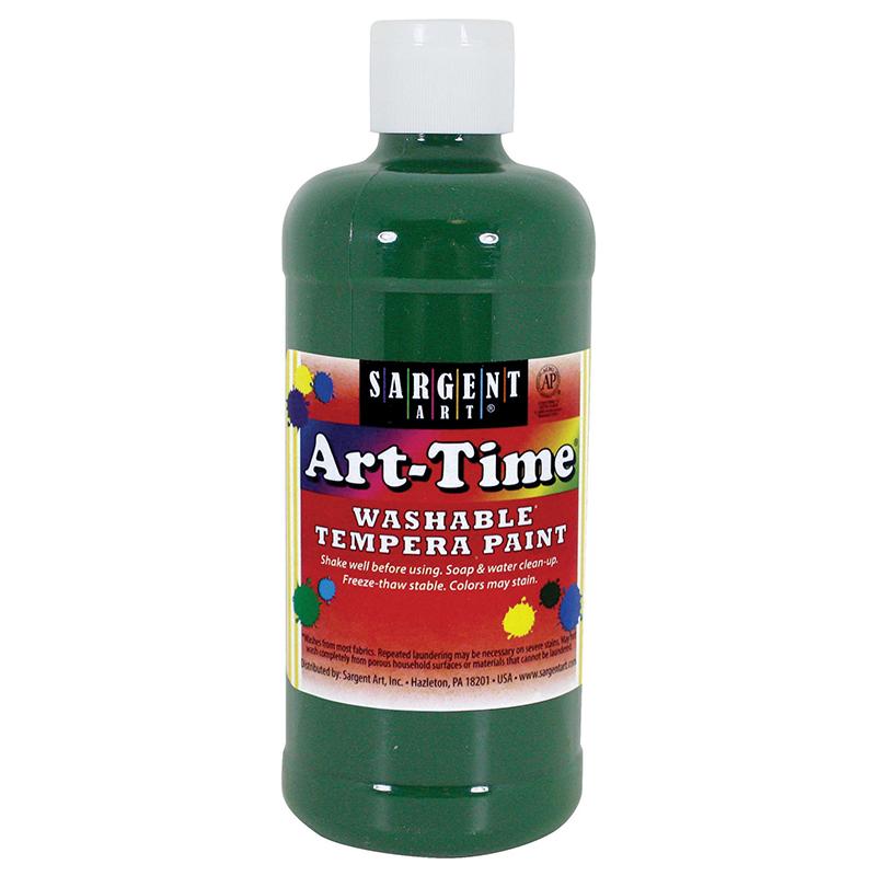 Art-Time® Washable Tempera Paint, 16oz., Green