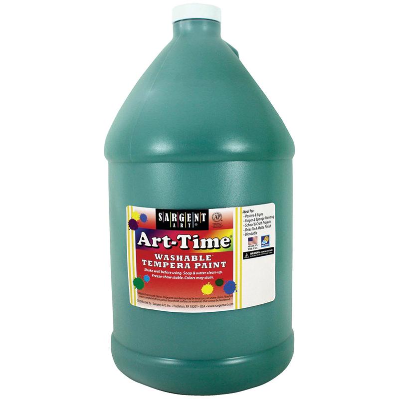 Art-Time® Washable Tempera Paint, Gallon, Green