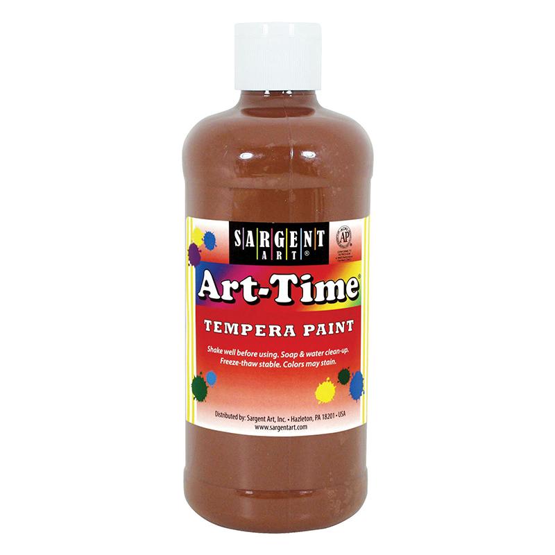Art-Time® Tempera Paint, 16oz., Brown