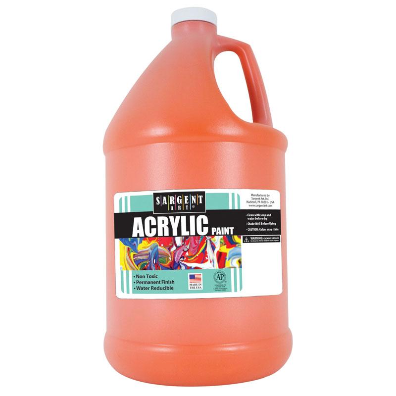 Acrylic Paint, Orange, 64 oz. Bottle