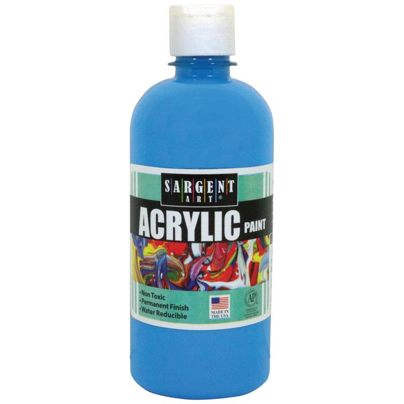 Acrylic Paint, Squeeze Bottle, 16 oz., Turquoise