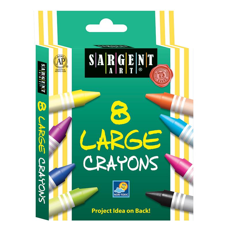Crayons, Large Size, 8 Colors