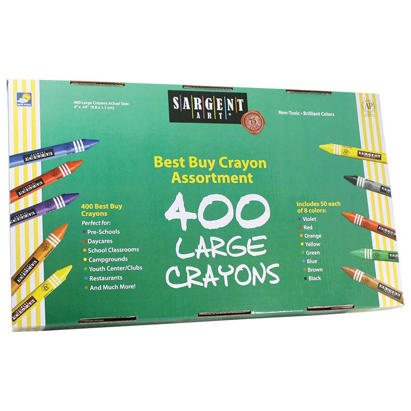 Best-Buy Crayon Assorted, Large Size, 400 Count