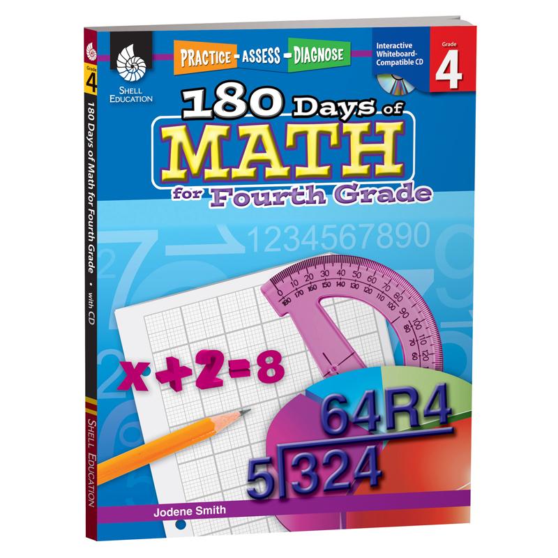 Shell Education 180 Days of Math Book, Grade 4