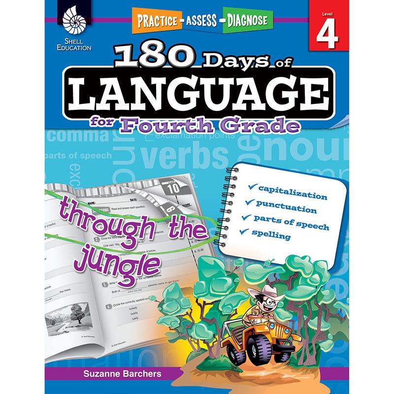 Shell Education 180 Days of Language Book, Grade 4