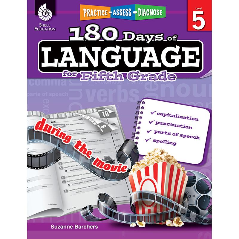 Shell Education 180 Days of Language Book, Grade 5