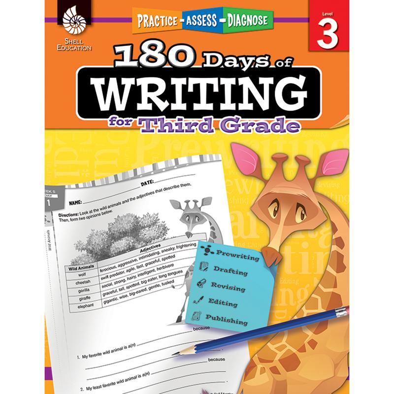 Shell Education 180 Days of Writing Book, Grade 3