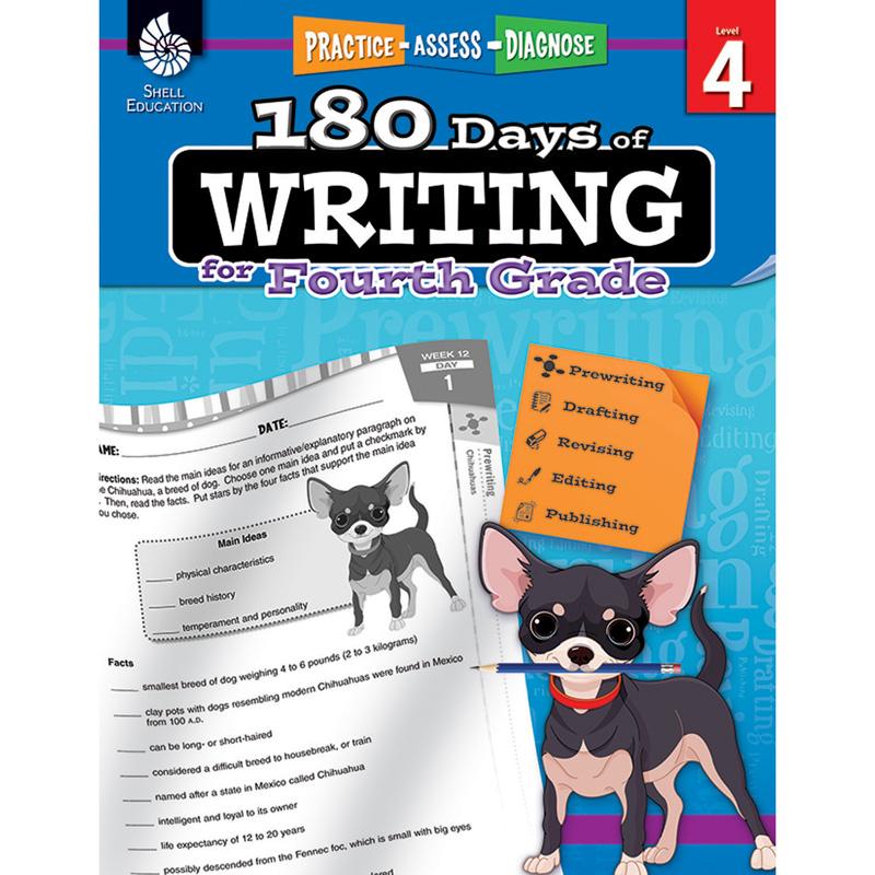 Shell Education 180 Days of Writing Book, Grade 4