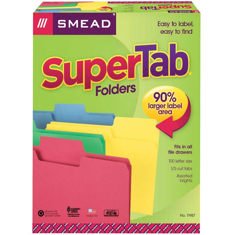 Smead SuperTab File Folders - Letter - 8 1/2