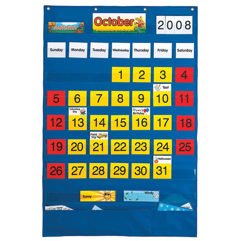 Bilingual (English/Spanish) Calendar Pocket Chart, 25-1/2