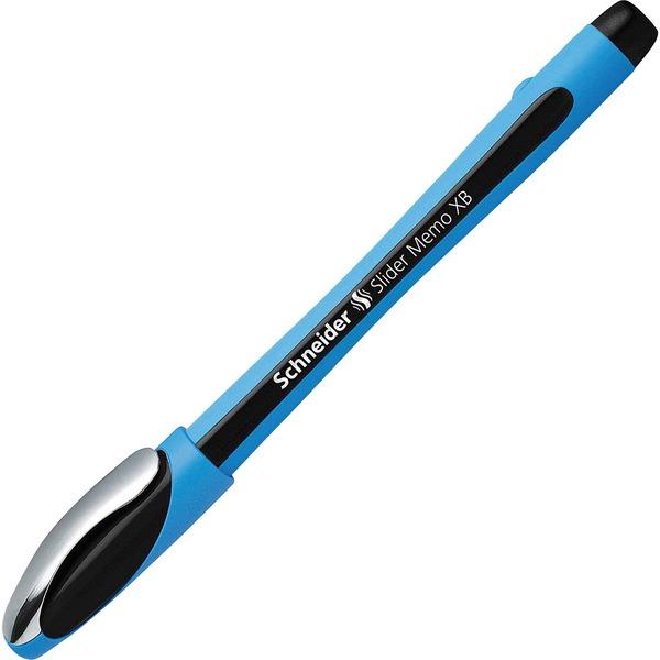 Schneider Slider Memo XB Ballpoint Pens - Extra Broad Pen Point - 1.4 mm Pen Point Size - Bullet Pen Point Style - Black - Stainless Steel Tip - 10 / Box
