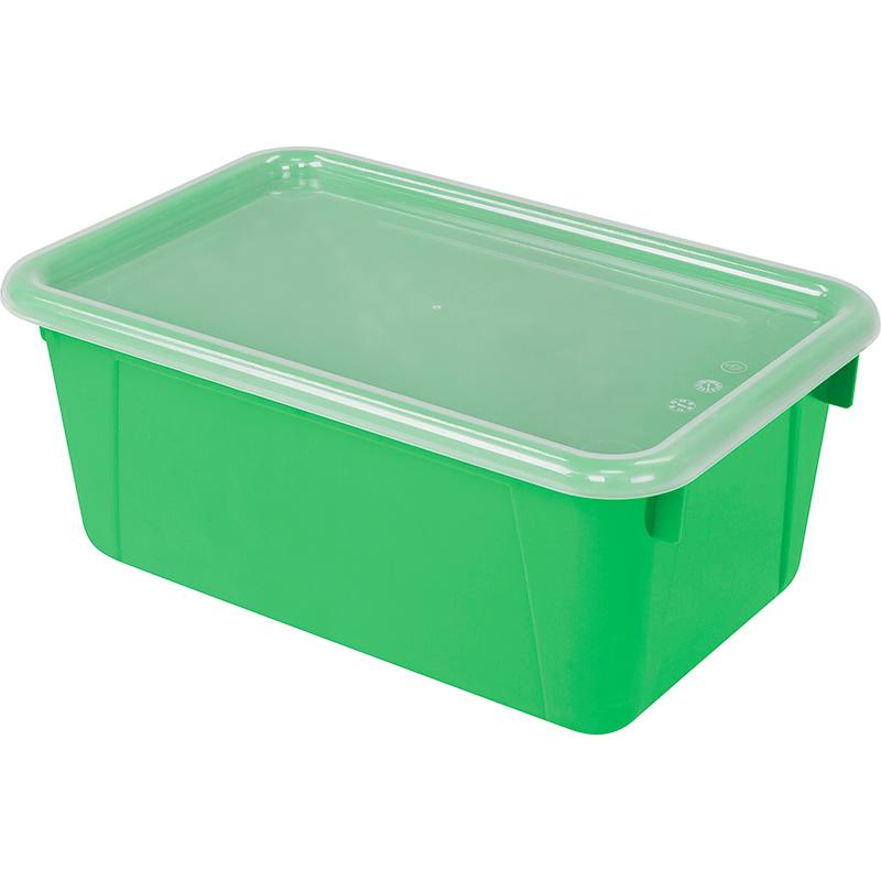 Small Cubby Bin, with Cover, Classroom Green