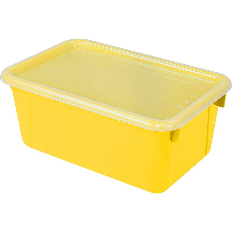 Small Cubby Bin, with Cover, Classroom Yellow