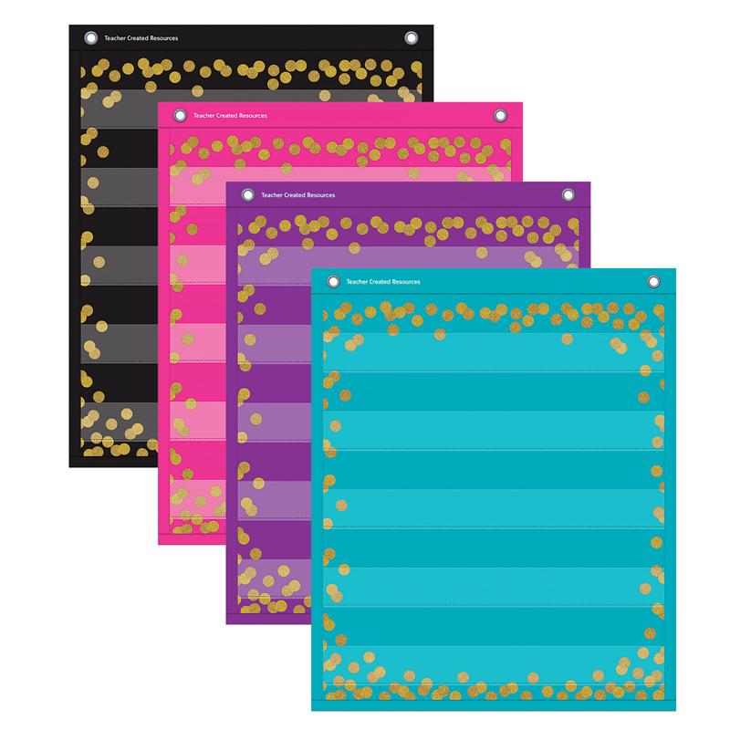 Confetti Colorful Magnetic Mini Pocket Charts, 14