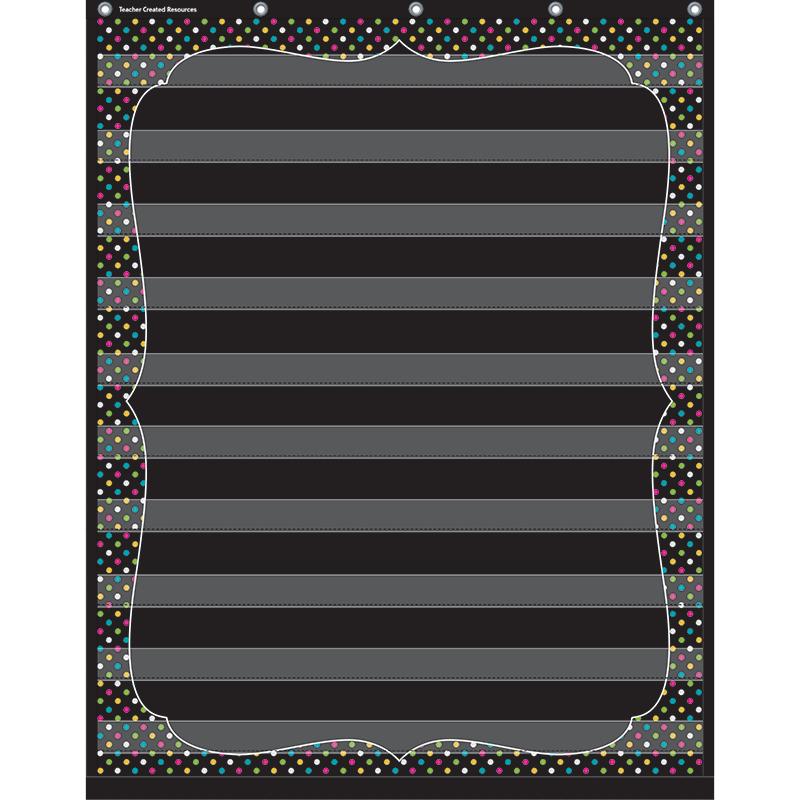 Teacher Created Resources Chalkboard Brights 10 Pocket Chart - Theme/Subject: Learning - Skill Learning: Chart