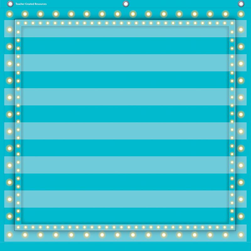 Light Blue Marquee 7 Pocket Chart (28