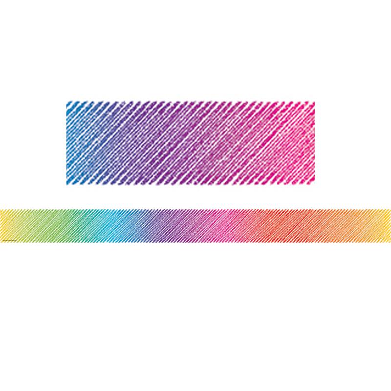 Colorful Scribble Straight Border Trim