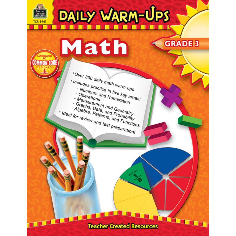 Teacher Created Resources Gr 3 Math Daily Warm-Ups Book Printed Book - Teacher Created Resources Publication - Book - Grade 3