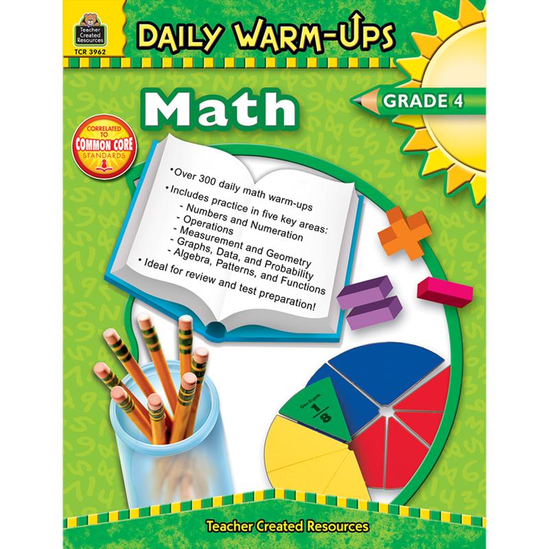  Teacher Created Resources Gr 4 Math Daily Warm- Ups Book Printed Book - Book - Grade 4