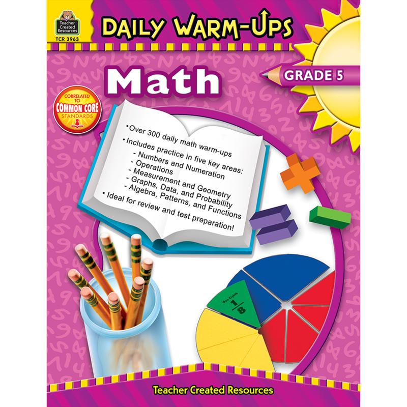 Teacher Created Resources Gr 5 Math Daily Warm-Ups Book Printed Book - Teacher Created Resources Publication - Book - Grade 5