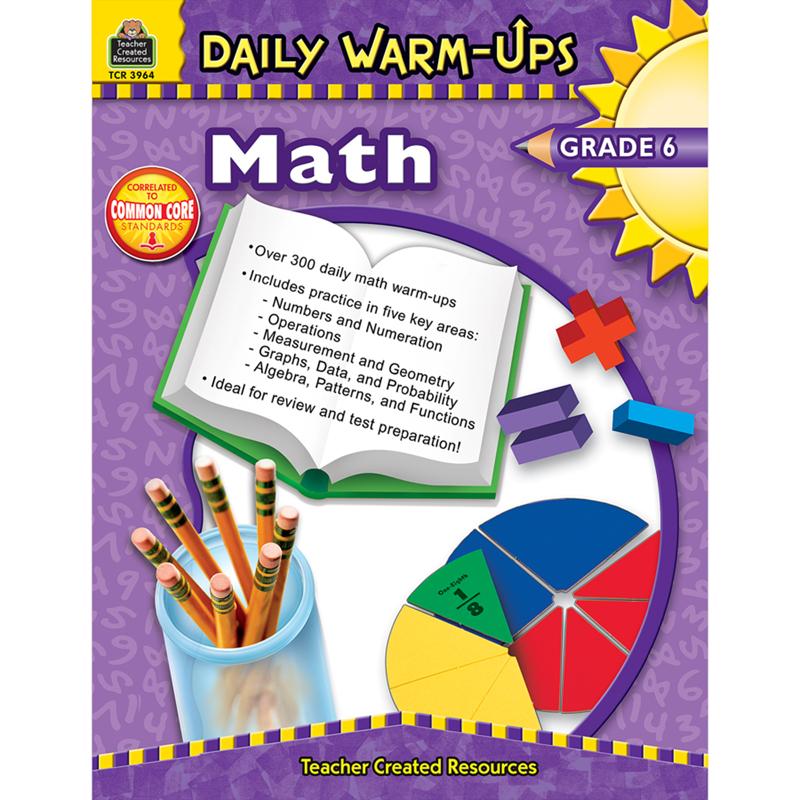  Teacher Created Resources Gr 6 Math Daily Warm- Ups Book Printed Book - Book - Grade 6