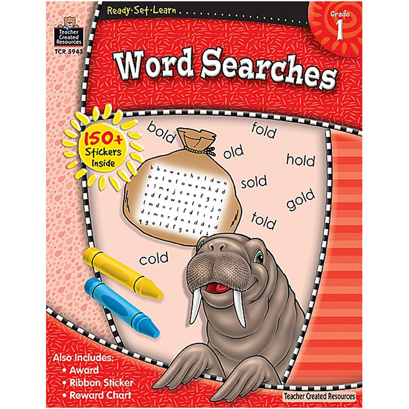  Ready & Bull ; Set & Bull ; Learn Word Searches, Grade 1