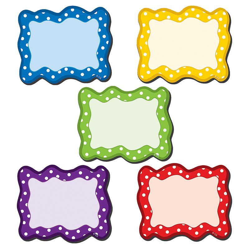 Polka Dots Blank Magnet Cards - 18 / Set